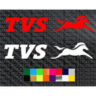 TVS Motor logo stickers for bikes, scooters, helmet ( Pair of 2 )
