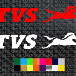 TVS Motor logo stickers for bikes, scooters, helmet ( Pair of 2 )