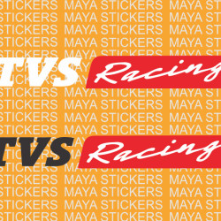 TVS racing new logo stickers for Apache RTR, RR310, helmets ( Pair of 2 stickers )