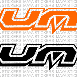 UM united motors logo decal stickers (Pair of 2 stickers )