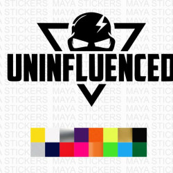 Uninfluenced skull design logo stickers for cars, bikes, and others