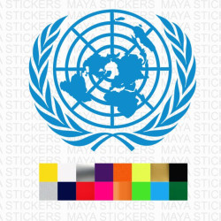 United Nations UN logo stickers for cars and laptops