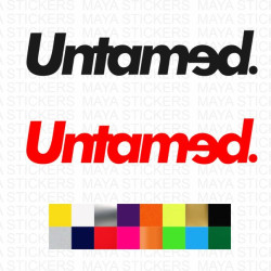 Untamed logo decal sticker for cars, motorcycles, laptops and others ( Pair of 2 )