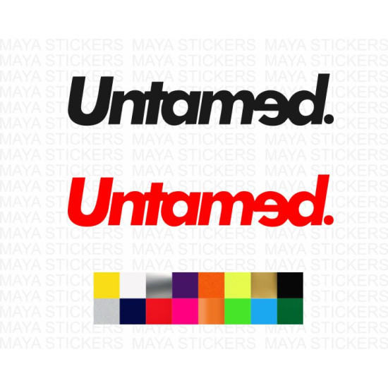 Untamed logo decal sticker for cars, motorcycles, laptops and others ( Pair of 2 ) Untamed logo decal sticker for cars, motorcycles, laptops and others ( Pair of 2 )