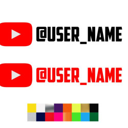 Youtube username channel name stickers for cars, bikes, laptops