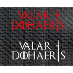 Valar Dohaeris Game of Thrones decal stickers