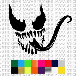 Venom stickers for cars, bikes, laptops and helmet