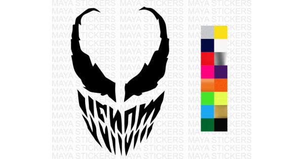 Venom Car Decal Sticker – Spider-Man Spiderman Eddie Brock Vinyl Decal, Self-Adhesive Truck Window Sticker, Custom Cool Look