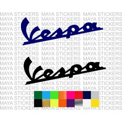 Vespa logo stickers for scooters and helmets ( pair of 2 )