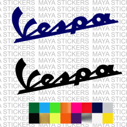 Vespa logo stickers for scooters and helmets ( pair of 2 )