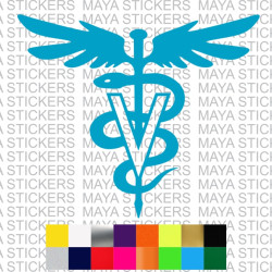Veterinary doctor symbol sticker for cars, bikes, laptops, door, clinic