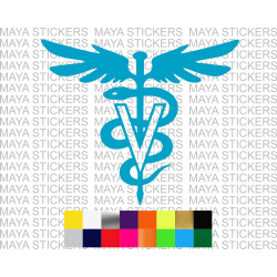 Veterinary doctor symbol sticker for cars, bikes, laptops, door, clinic