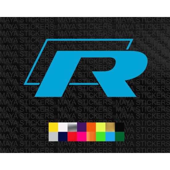 R Line rally car style logo sticker for Volkswagen Cars