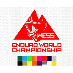 WESS World enduro Super series championship logo stickers for motorcycles and helmets