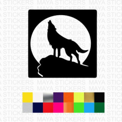 Wolf howling vinyl decal sticker for Cars, bikes and laptop