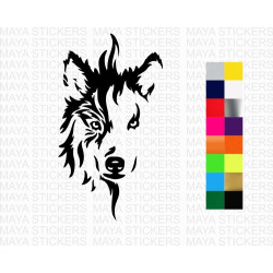 Tribal Wolf design decal sticker for Cars, bikes and laptop