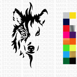 Tribal Wolf design decal sticker for Cars, bikes and laptop