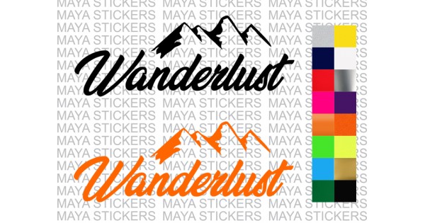 WANDERLUST Decal Wanderlust Bumper Sticker HIKING Vinyl sticker 