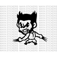 Wolverine x men cartoon style decal sticker for cars, bikes, laptops