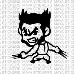 Wolverine x men cartoon style decal sticker for cars, bikes, laptops