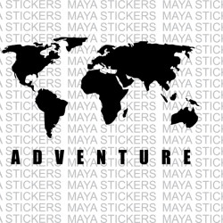 World Map adventure sticker for RE Himalayan, Thar, SUVs and cars