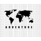 World Map adventure sticker for RE Himalayan, Thar, SUVs and cars