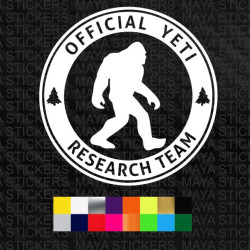Official yeti research team decal sticker for cars, bikes, laptops