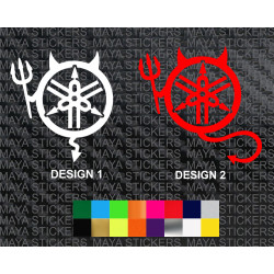 Yamaha devil logo sticker in custom colors and sizes