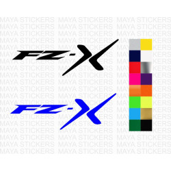 Yamaha FZ-X logo bike and helmet sticker ( Pair of 2 stickers )