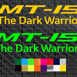Yamaha MT15 The dark warrior logo sticker for bikes and helmets