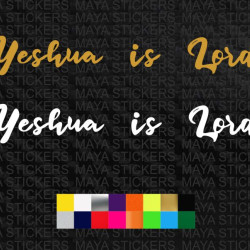 Yeshua is lord decal sticker for cars, bikes, laptops and others ( Pair of 2 )