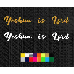 Yeshua is lord decal sticker for cars, bikes, laptops and others ( Pair of 2 )