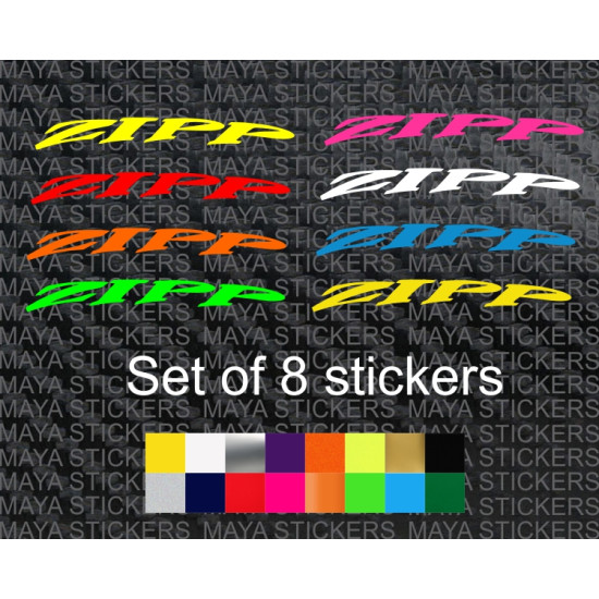 Zipp logo sticker for Bicycle rims in custom colors 