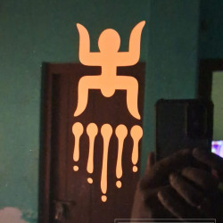 Bengali swastika sign decal sticker for cars, motorcycles, doors, and others ( Pair of 2)