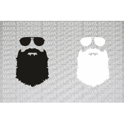 Beard with Glasses sticker for Cars, Bikes & Laptop. Pair of 2 Stickers
