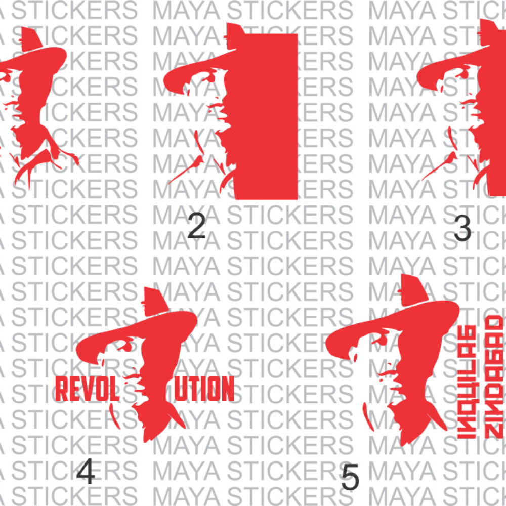 Stylish Bhagat Singh Stickers For Cars Bikes Laptop And Wall