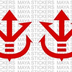 Saiyan Royal Crest Dragon ball Z stickers / decal for laptops, cars, and Bikes (pair of 2 Stickers)
