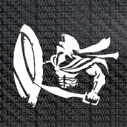 Spartan warrior with sword vinyl decal sticker for cars, bikes, laptop