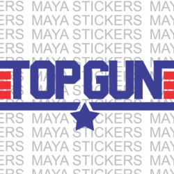 Top Gun logo stickers/ decals for cars, bikes, laptop