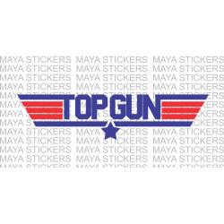 Top Gun logo stickers/ decals for cars, bikes, laptop