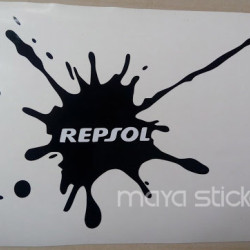 Repsol logo in Ink splash design for cars and motorcycles