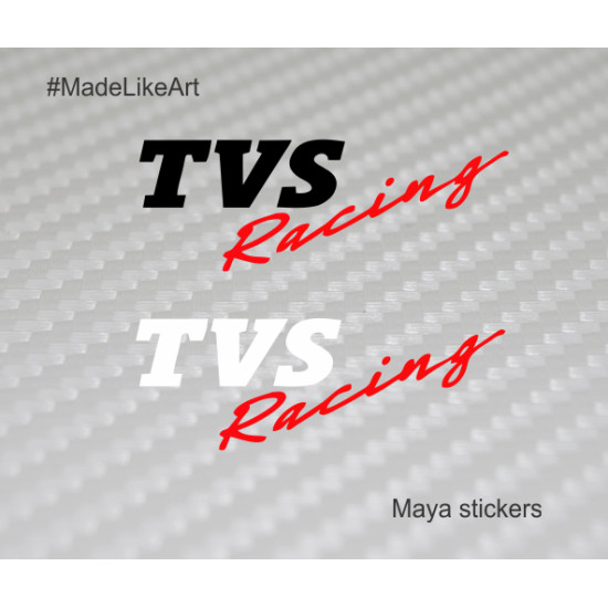 TVS Racing logo stickers for TVS bikes and helmet 