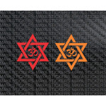 Om sticker with unique star design for cars, bikes, scooty, laptops 