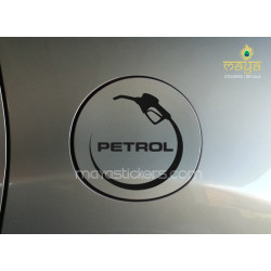 Unique petrol fuel cap sticker / decal for all petrol Cars 