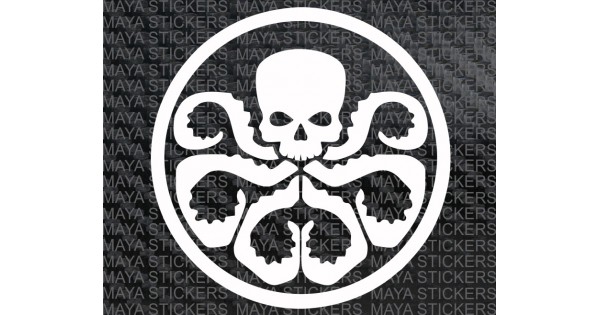 7" w HYDRA skull octopus comic super hero marvel vinyl decal sticker S821 2 