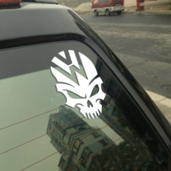 Volkswagen skull decal sticker for all volkswagen cars like polo, jetta, vento and others