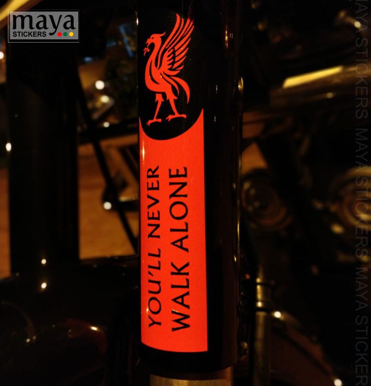 LFC never walk alone sticker for royal enfield