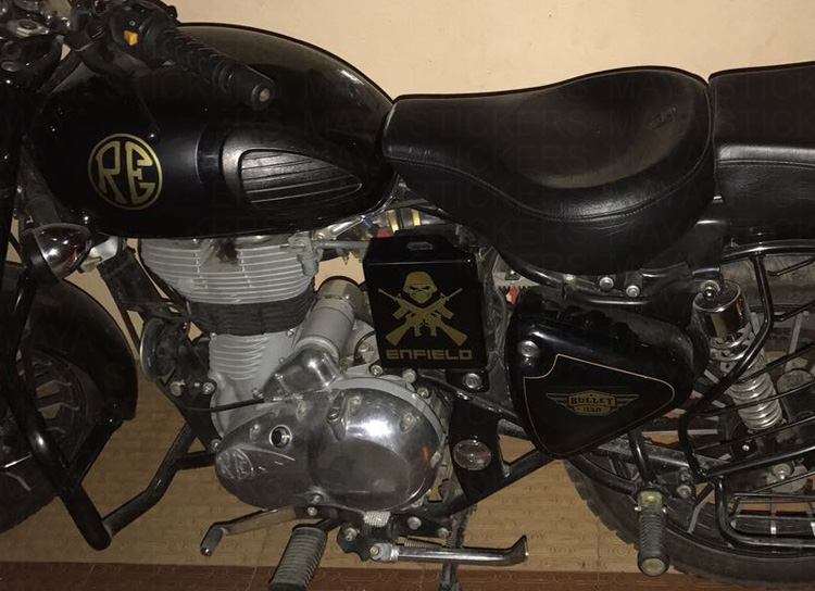 Gold stickers for royal enfield classic 350