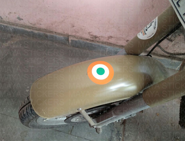 Indian flag round sticker for royal enfield classic