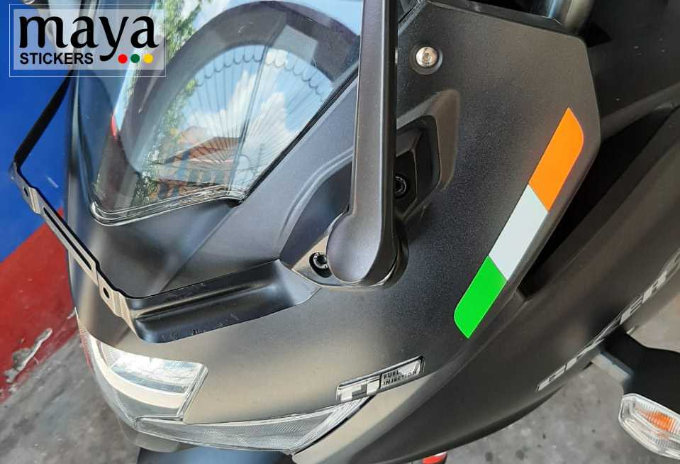 Indian flag stripe sticker for motorcycles